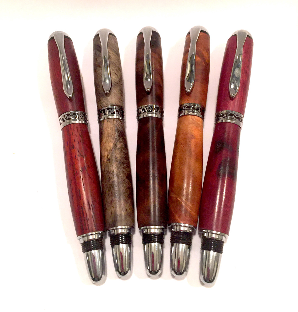 Variety of Roller Ball Pens Rain City Pens and Unique Functional Art