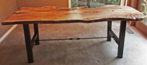 live edge maple dining table
